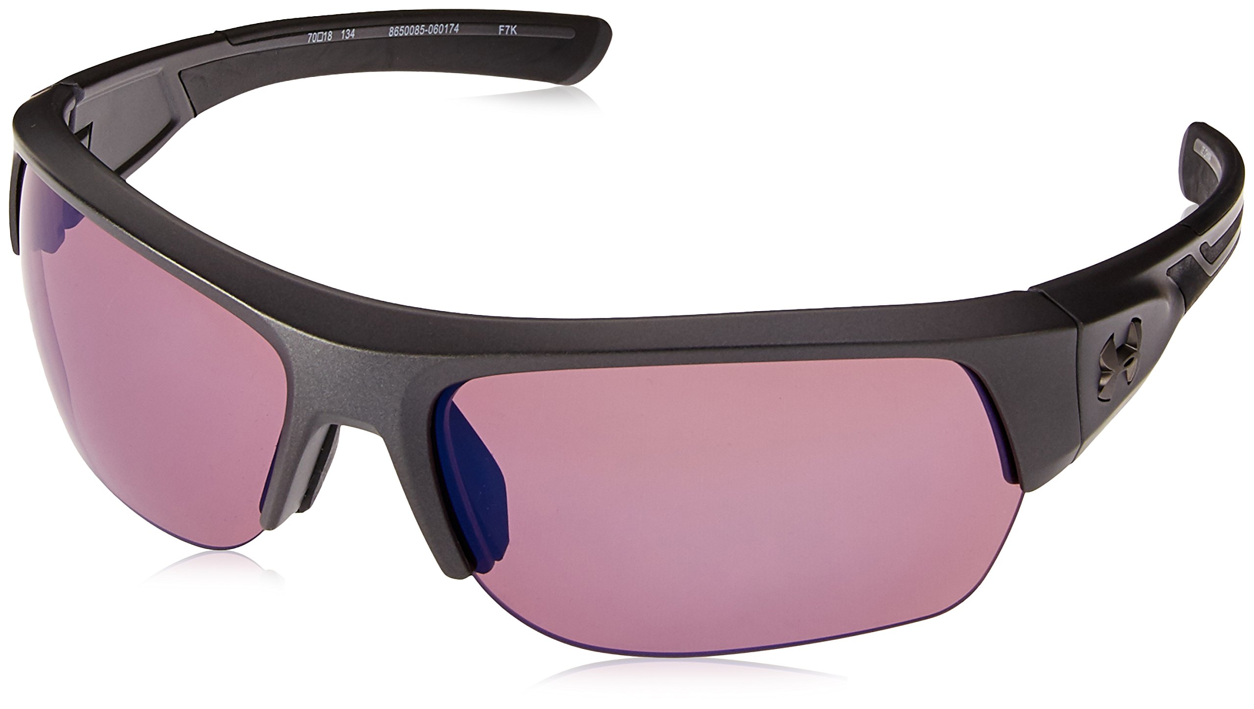 Under Armour Men's Big Shot Rectangular Sunglasses 8600085-100941 - UV Protection Polarized Sports & Driving Shades for Outdoor Activities