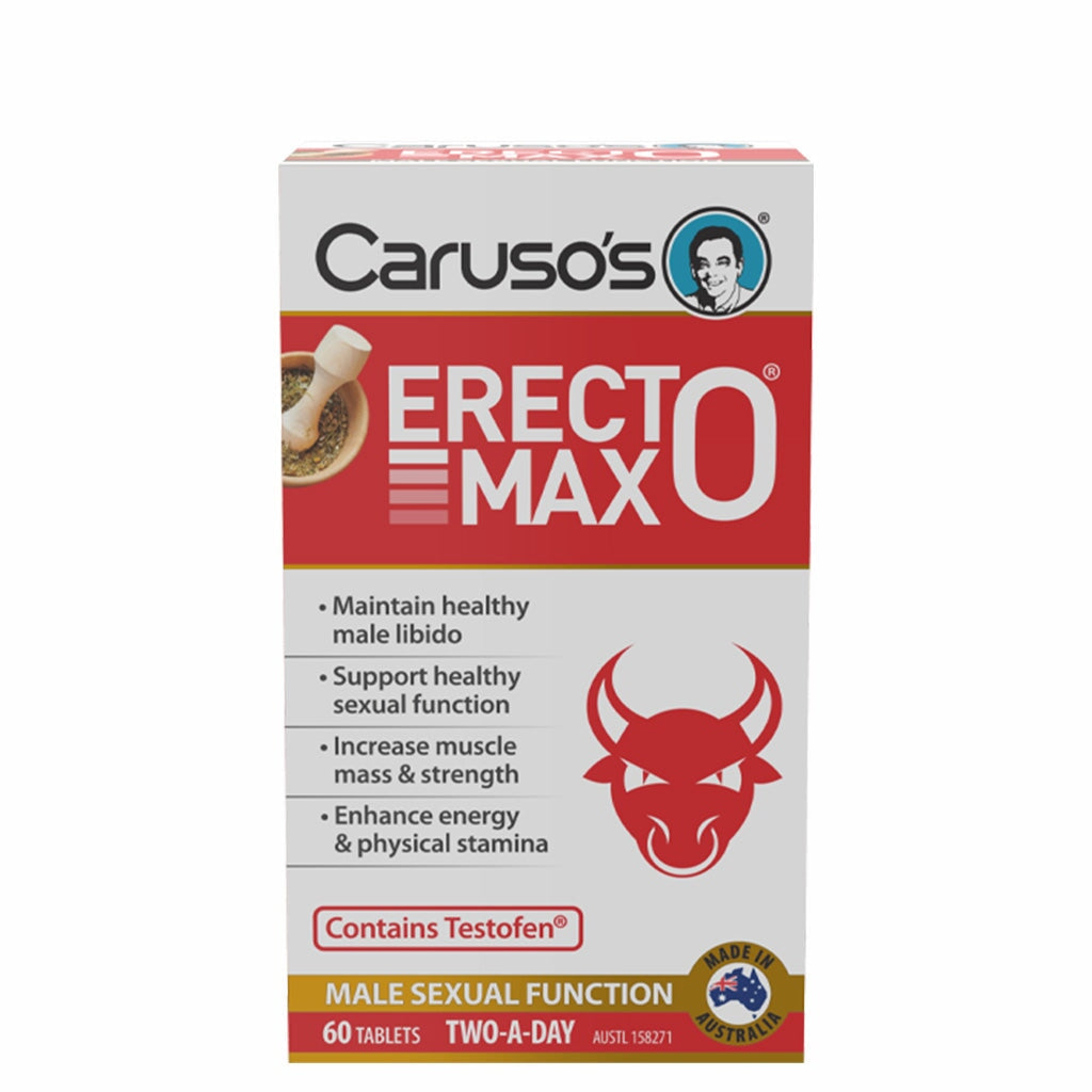 Carusos Erectomax Male Enhancement Supplement - Natural Performance Booster for Men | Supports Stamina, Energy & Vitality | Perfect for Gym, Workouts & Intimate Moments