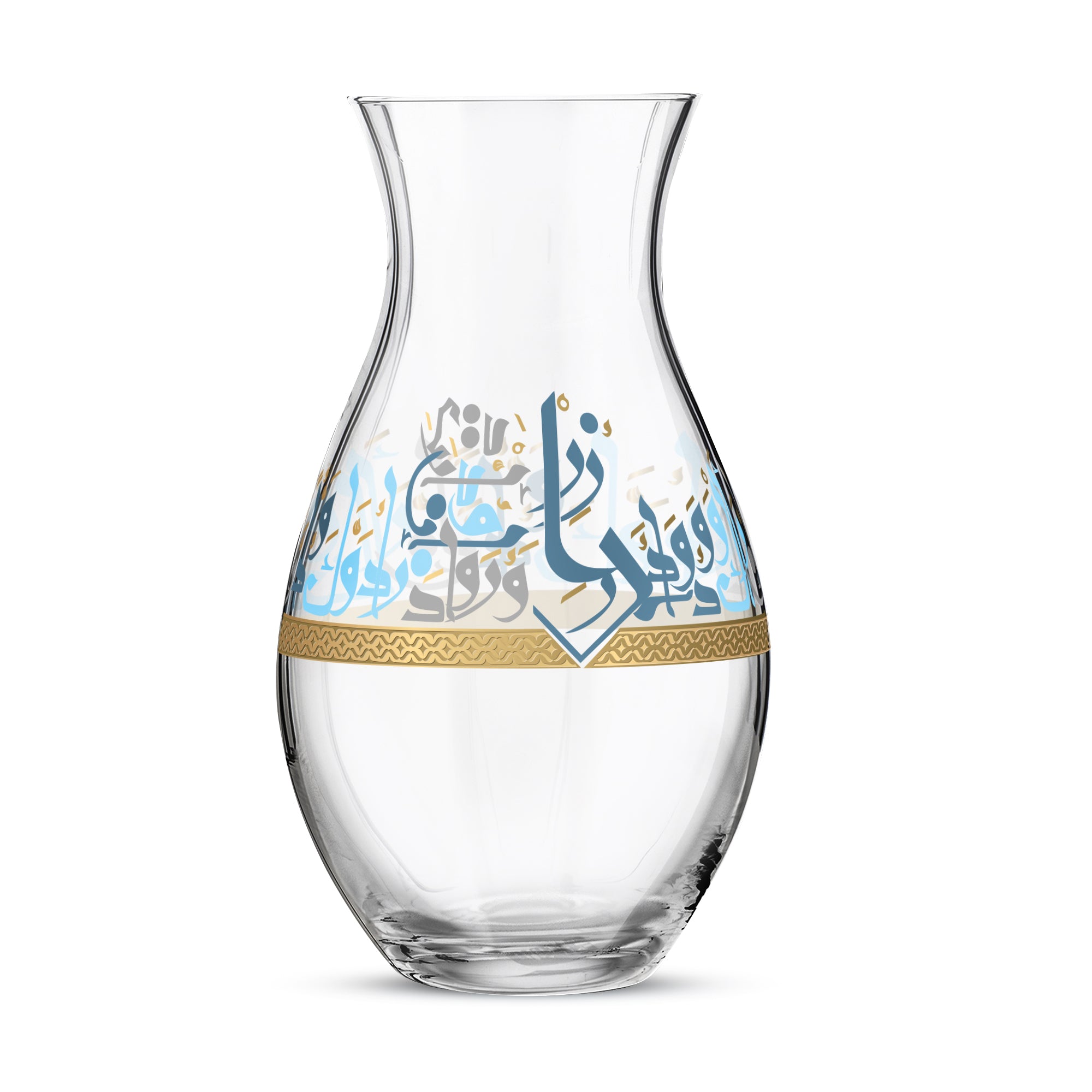 Dimlaj Wadoud Gold Vase - Elegant Home Decor for Living Room, Dining Table & Wedding Centerpiece