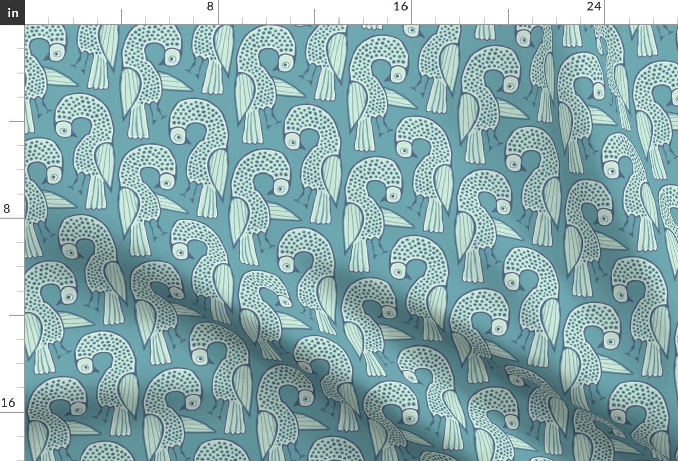 Boho Bird Goose Pigeon Printed Minky Fabric Fat Quarter - Soft Plush Fabric for Sewing Baby Blankets, Quilt Backing & DIY Plush Toys - Perfect for Nursery Decor & Handmade Gifts