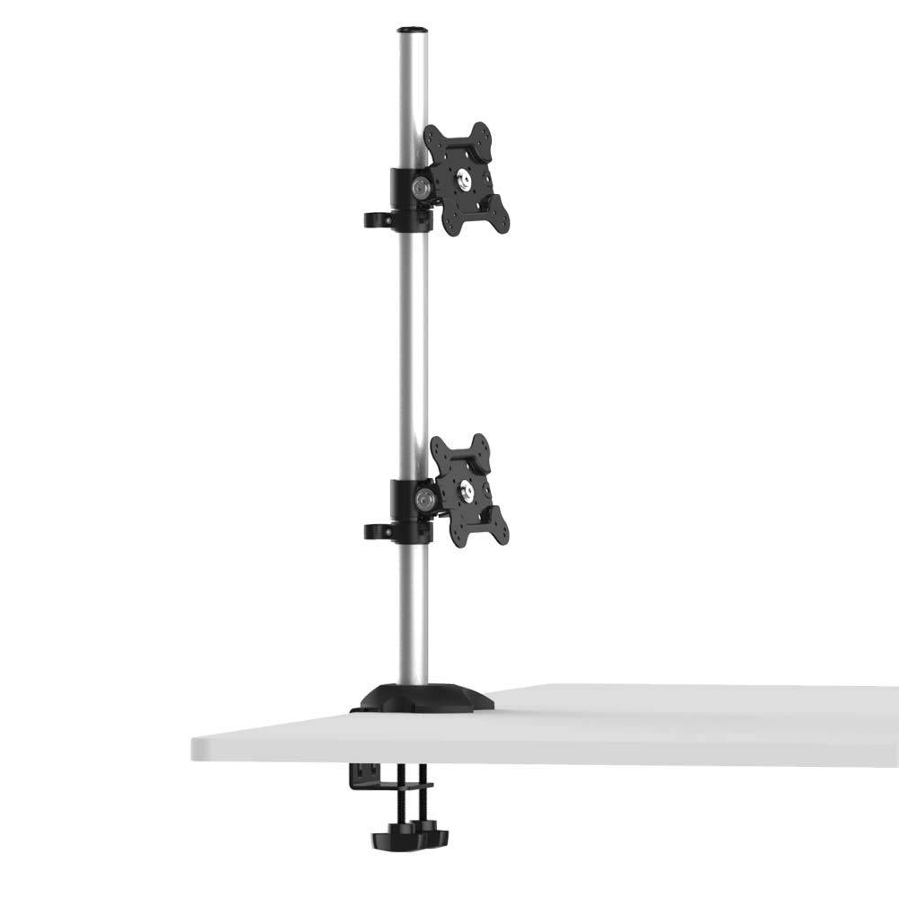 Cotytech Dual Monitor Stand with Quick Release - Adjustable Height for Vertical & Horizontal Setup (BL-DM143) - Perfect for Home Office & Gaming Setup