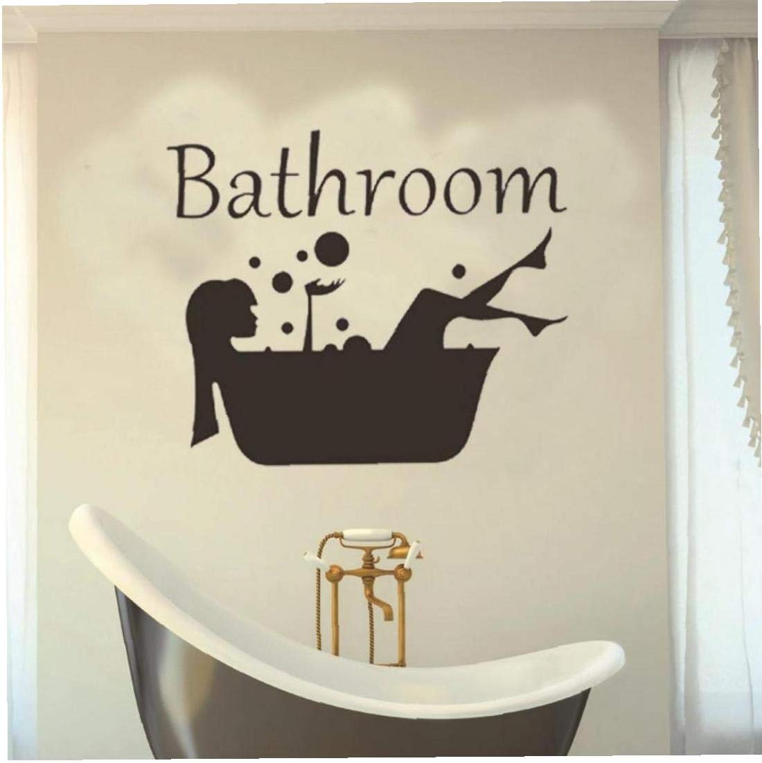 Amoyer Waterproof Bathroom Wall Stickers - Decorative Toilet Decals for Home Decor, Peel and Stick Wallpaper - Perfect for Bathroom, Kitchen, Laundry Room & Nursery Decor
