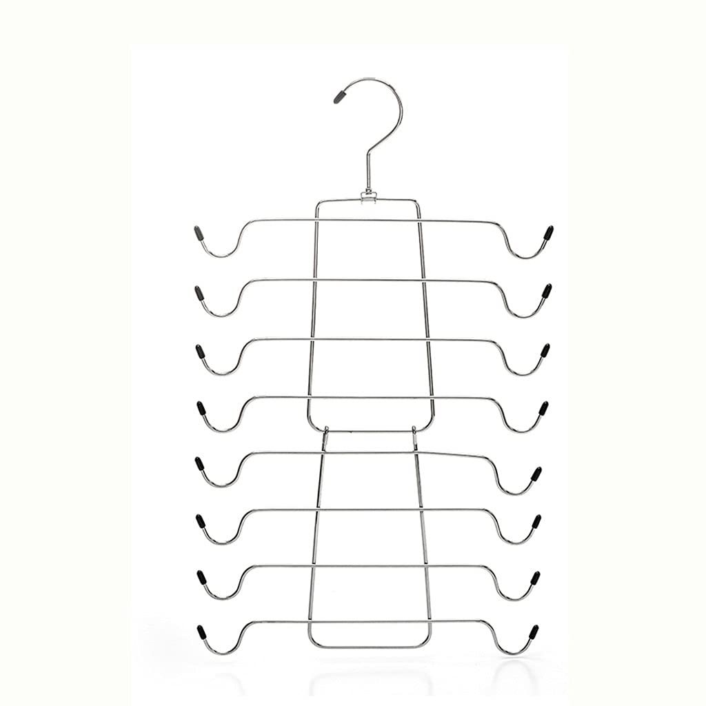 YFQHDD Multi-Layer Metal Clothes Hanger - Space Saving Underwear & Bra Organizer (Black) | Perfect for Closet Organization, Laundry Room & Travel Packing