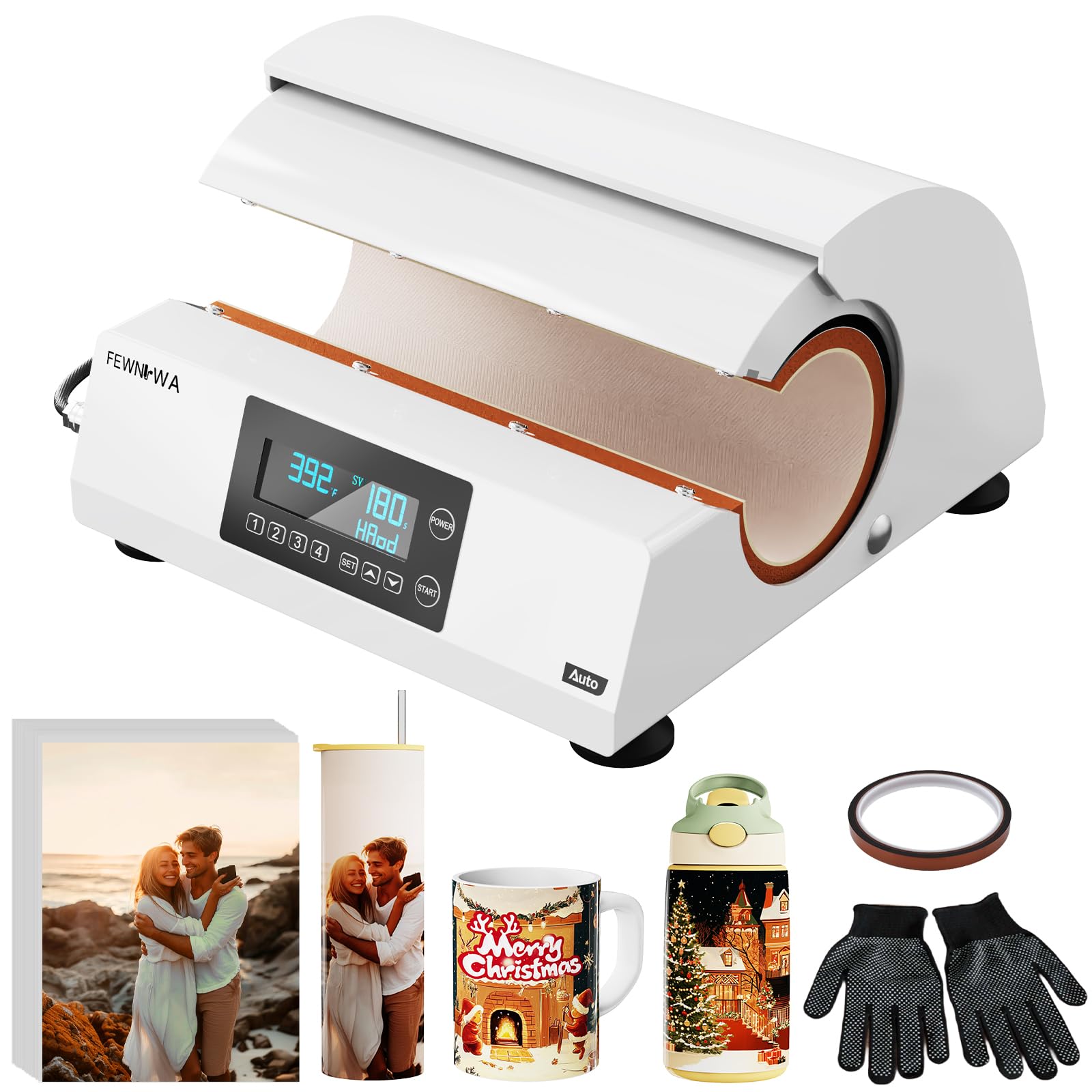 Professional Tumbler Heat Press Machine - Fast & Even Auto Mug Press with Auto-Off Safety Feature | Sublimation for 10-30oz Cups, Mugs & Glasses | Perfect for Custom Drinkware Business & Personalized Gifts