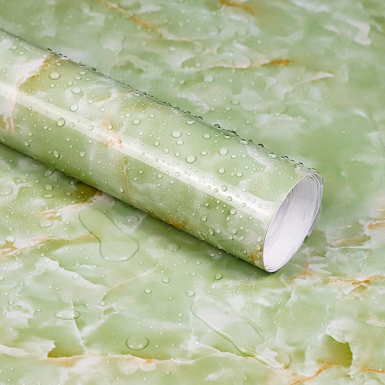 Heat Resistant Sticker Roll - Oil Proof Kitchen Wallpaper for Countertops & Backsplashes | Durable Adhesive Film for Kitchen Cabinets, Appliances & Home Decor