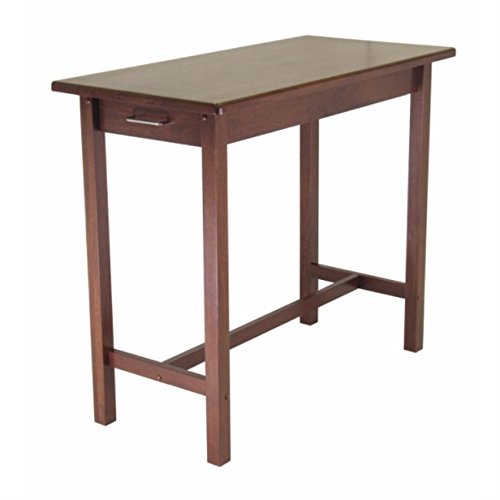 Ergode Wood Egan Breakfast Table - Modern Solid Wood Kitchen Table with 2 Shelves | Easy Assembly | Perfect for Small Spaces, Dining Nook, or Coffee Corner (94540-VV)