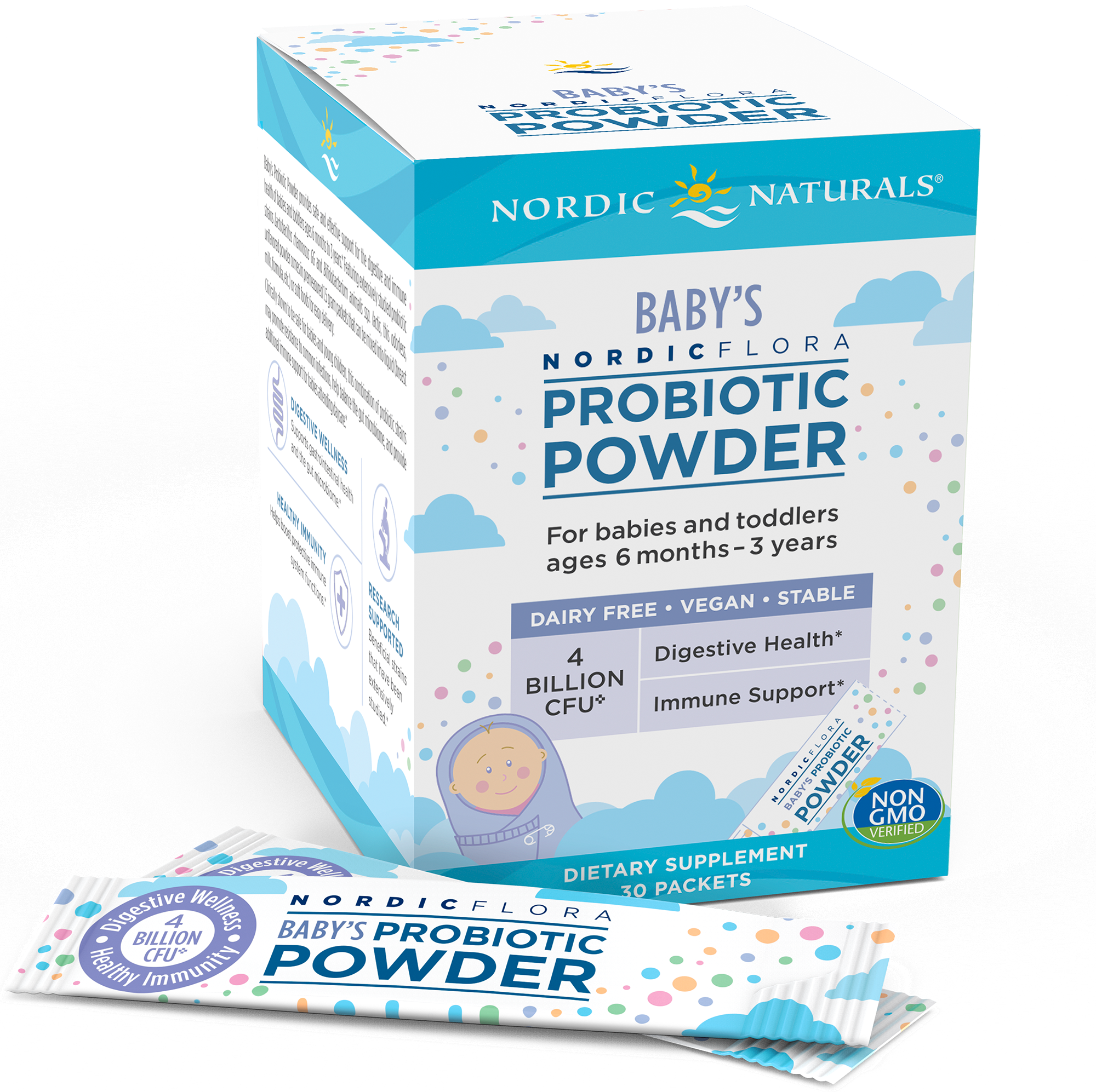 Nordic Flora Probiotic Powder for Babies - Supports Digestive Health & Immune System - Ideal for Infant Gut Care & Colic Relief