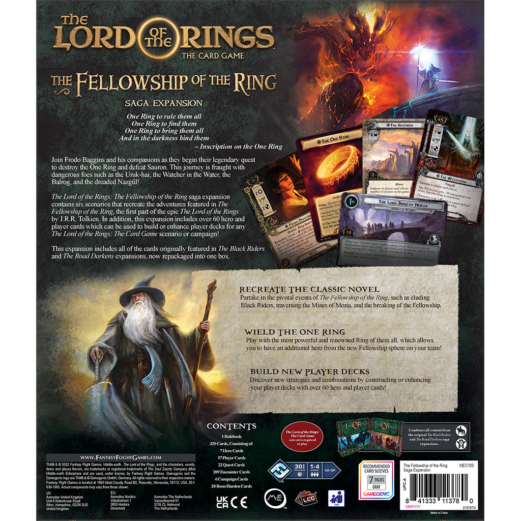 The Lord of the Rings: The Fellowship of the Ring Board Game Expansion - Epic Strategy Game for Adults & Teens - Perfect for Game Nights & LOTR Fan Gatherings