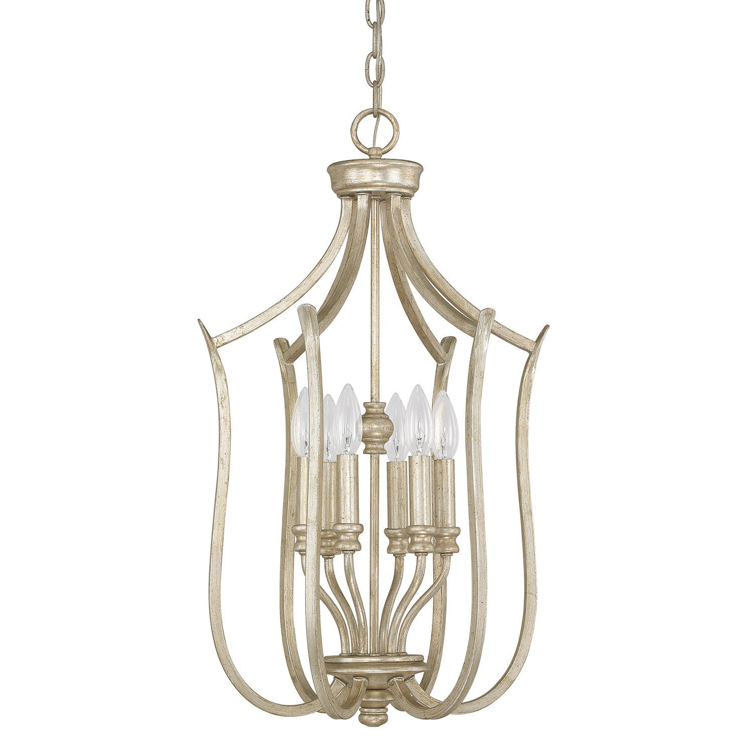 Capital Lighting Six Light Foyer Pendant - Modern Chandelier for Entryway, Hallway & Dining Room - Elegant Ceiling Light Fixture for Home Decor