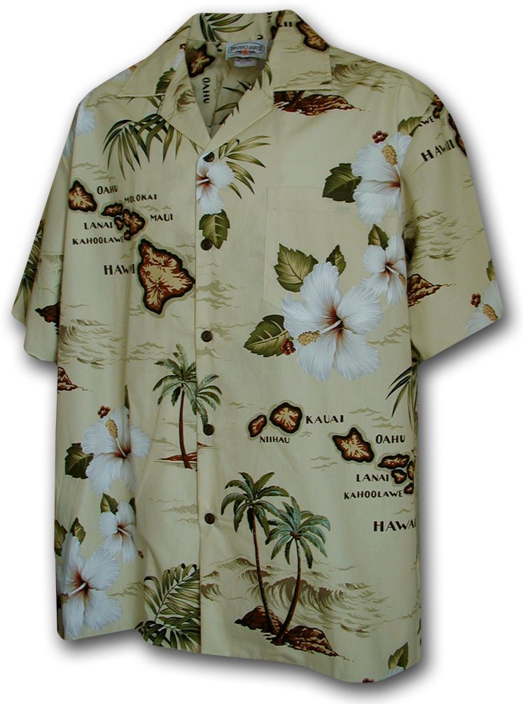Pacific Legend Boys Hawaiian Shirts with Tropical Island Maps Print - Casual Summer Beach Shirts for Boys, Vacation & Luau Party Outfits