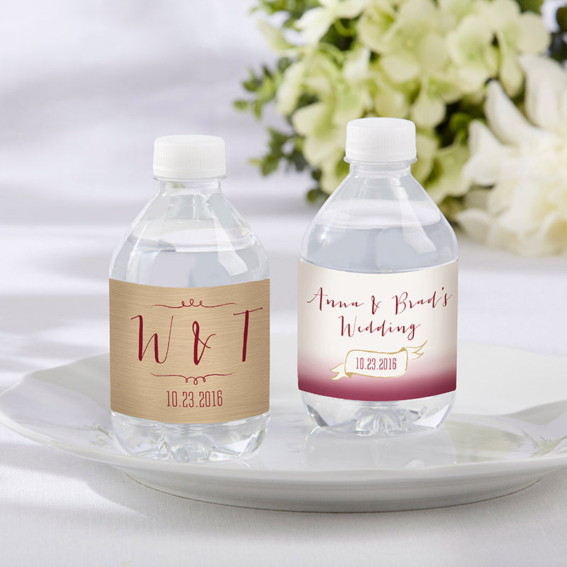 Custom Water Bottle Labels for Weddings & Events - Personalized Name & Logo Stickers - Perfect for Vineyards, Parties & Corporate Gifts