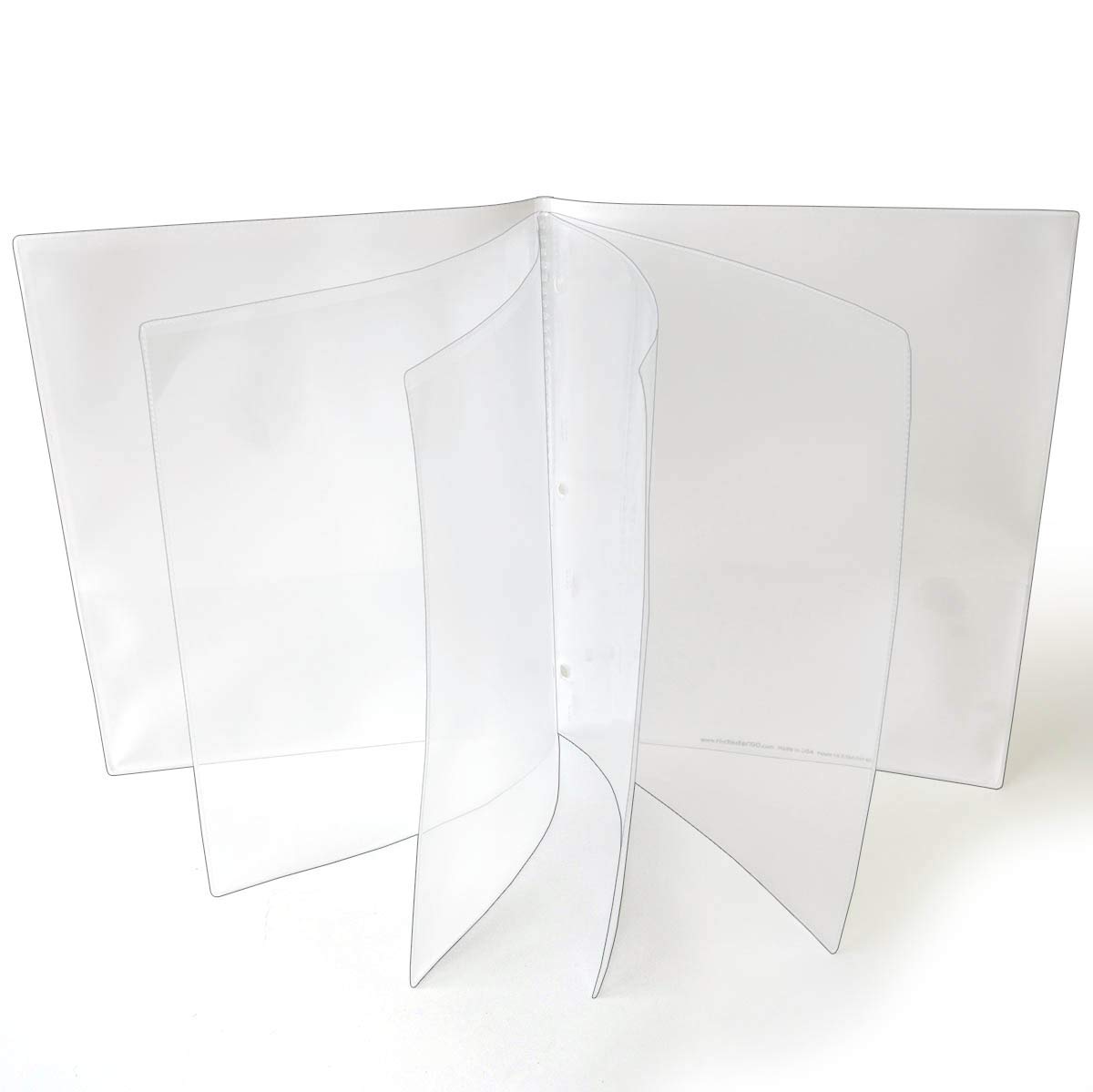 StoreSMART 100-Pack White Plastic Multi-Pocket Folders with 4 Pages - Letter Size Document Organizer for Office, School, Home Filing & Presentation Storage (ZR8006-W-100)
