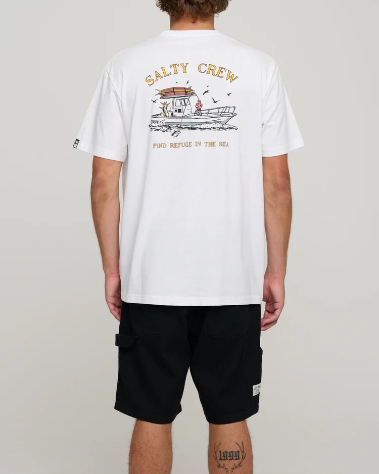 Salty Crew Fish On Standard Tee - Comfortable Men's Fishing T-Shirt for Outdoor Activities & Casual Wear