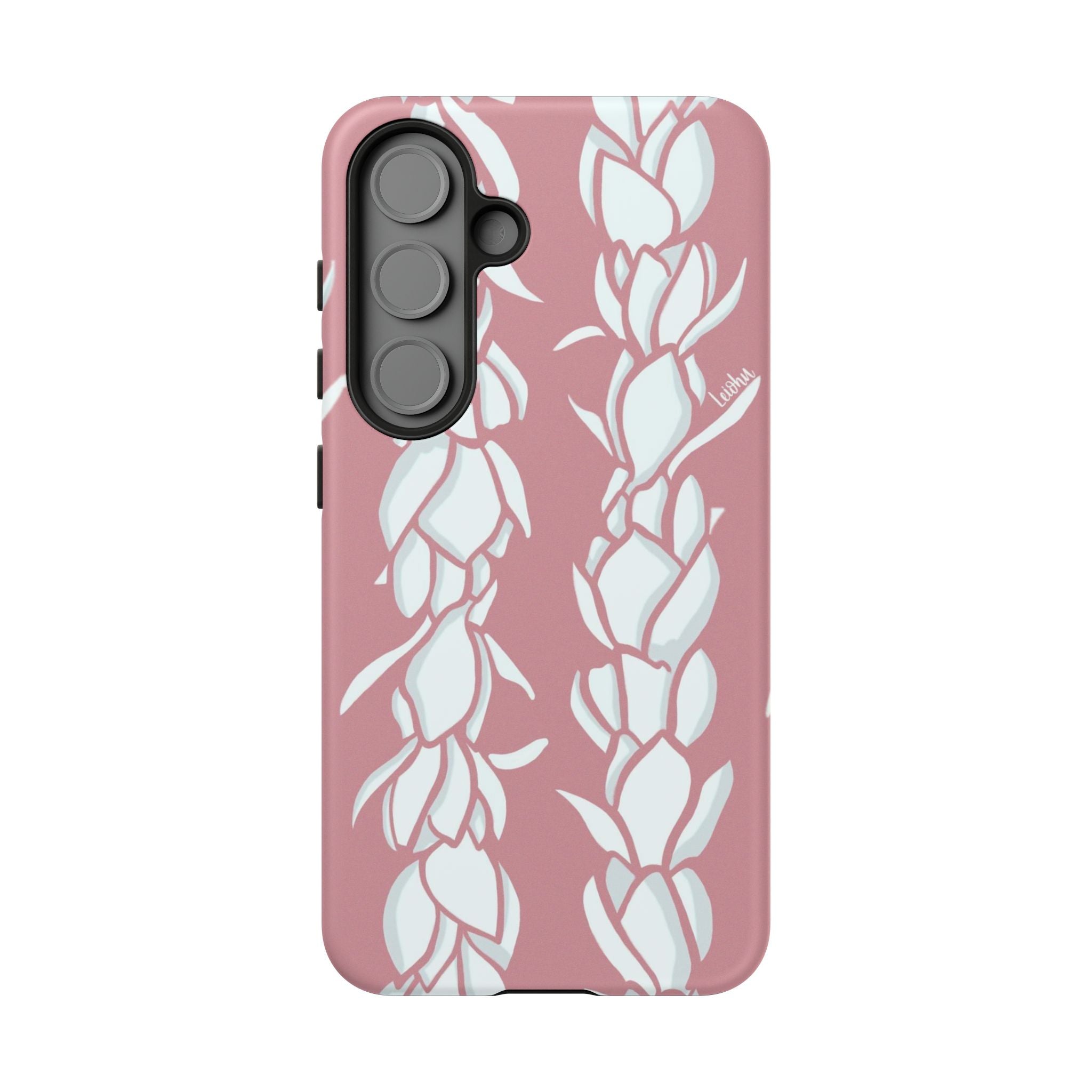 Pikake Lei Hawaiian Flower Necklace & Samsung Galaxy Phone Case - Perfect for Luau Parties, Beach Vacations & Everyday Use