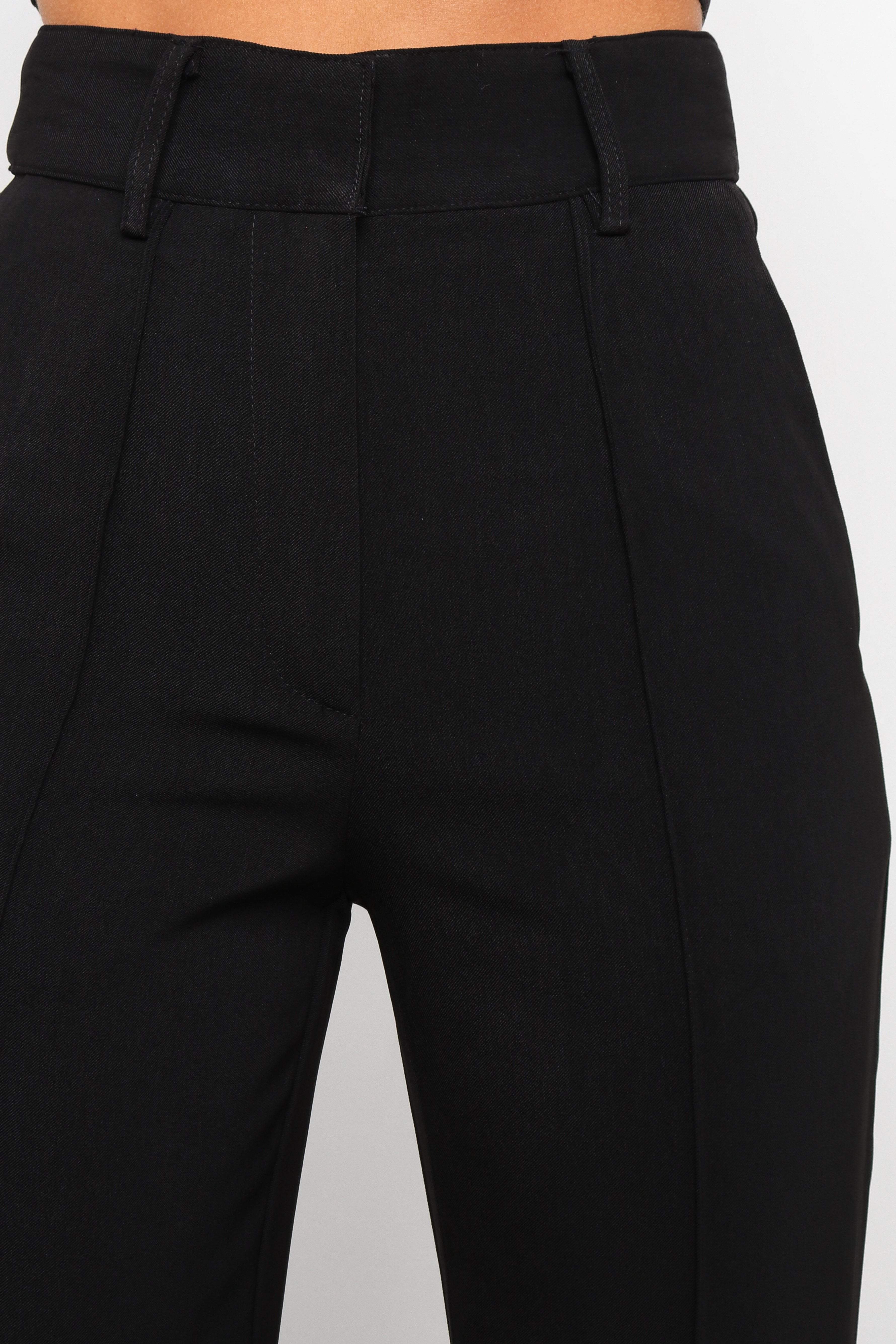 Burland Black Pants for Men - Comfortable Slim Fit Stretch Trousers for Office, Casual & Travel Wear