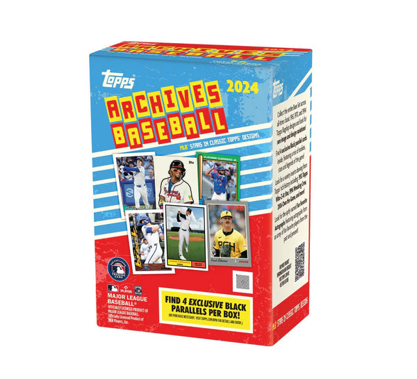 2024 Topps Archives Baseball Blaster Box - 36 Trading Cards + 1 Autograph or Relic Card | MLB Collectibles for Fans & Investors | Perfect for Trading, Collecting & Display