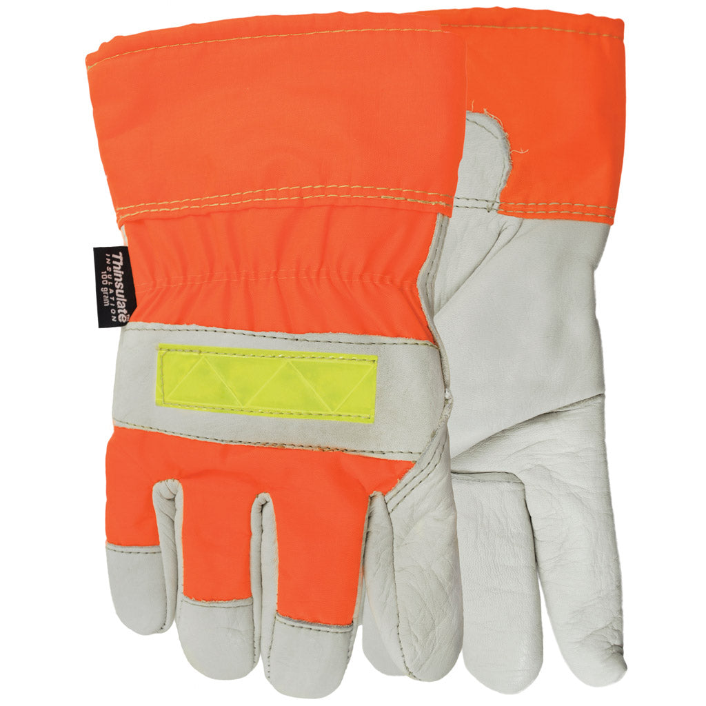 High Visibility Safety Gloves - Adult Watson Flash Back Reflective Work Gloves for Construction, Cycling & Night Running