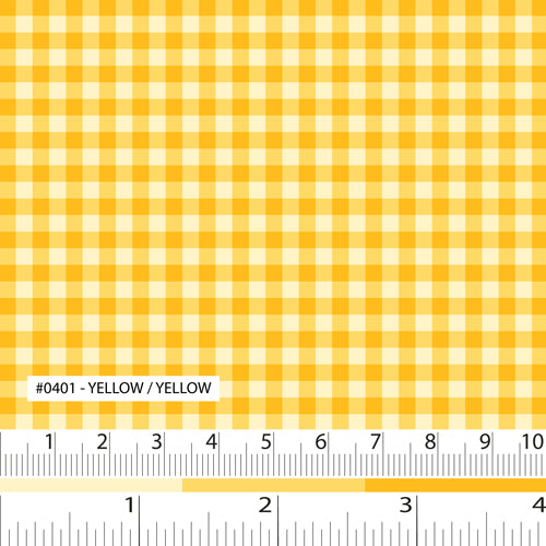 Day In The Country Simplicity Essentials Tone on Tone Yellow Gingham Checkered Fabric - Perfect for Quilting, Home Decor & DIY Craft Projects