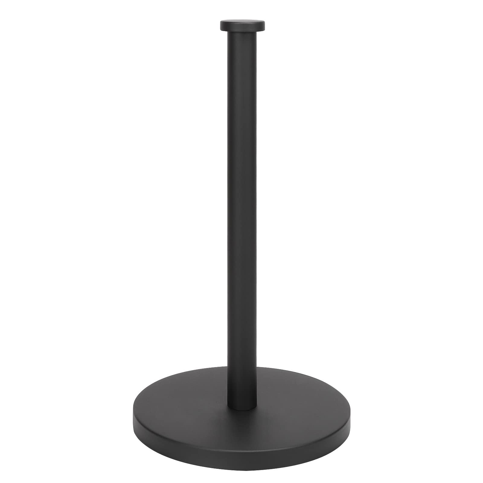 NearMoon Standing Paper Towel Holder - Stainless Steel Base Matte Black - Kitchen & Bathroom Countertop Organizer - Fits Standard & Jumbo Rolls - Perfect for Home, Office, Restaurant Use