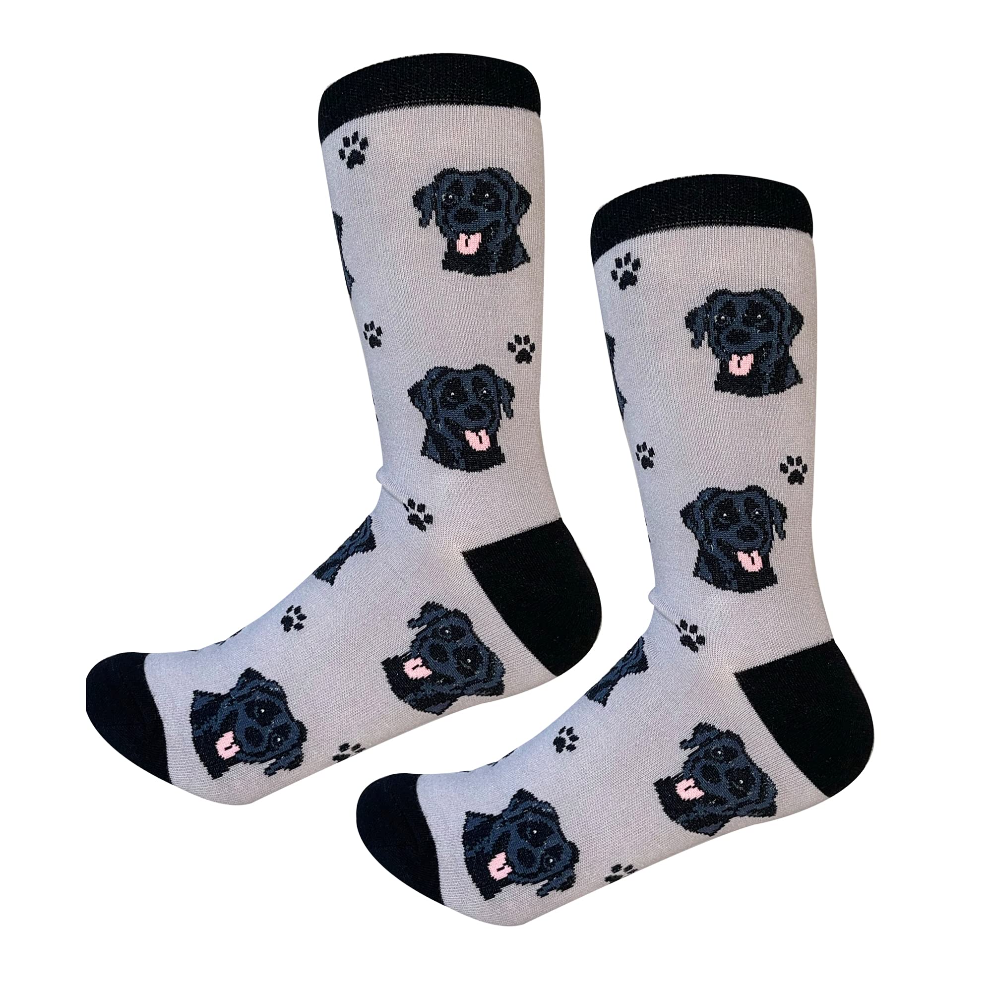 Black Labrador Retriever Dog Breed Socks for Men & Women - Comfortable Unisex Dog Lover Socks by E&S Pets - Perfect for Dog Walking, Gifts & Casual Wear