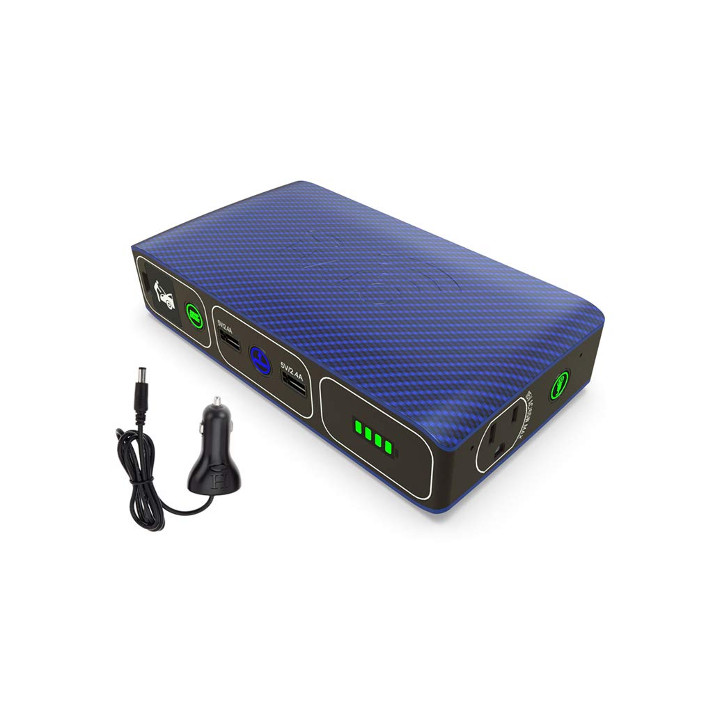 HALO Bolt 44400mWh Portable Laptop & Phone Charger - Wireless Power Bank with AC Outlet, Car Jump Starter & Charger (Blue Graphite) | Perfect for Travel, Emergencies & On-the-Go Charging