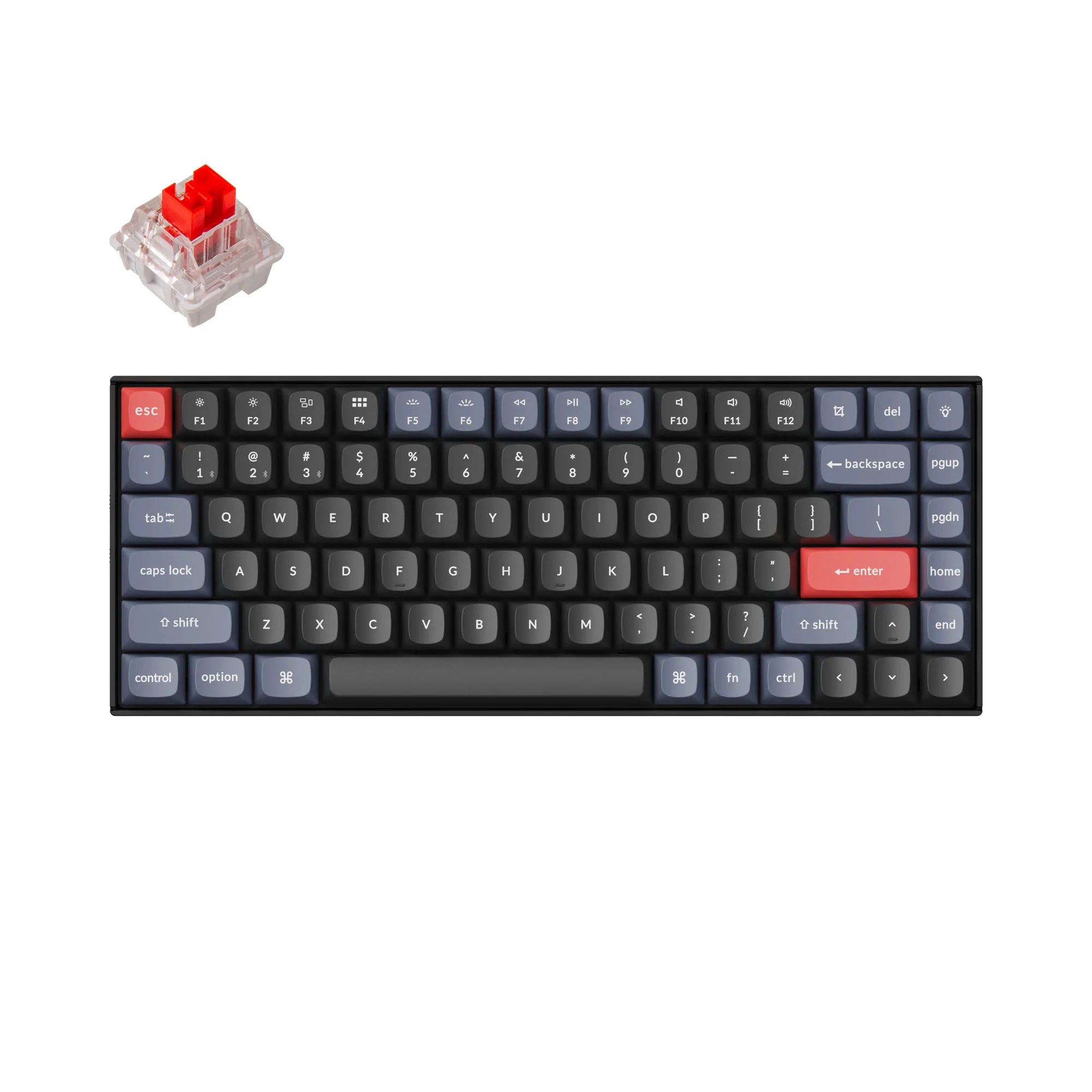 Keychron K2 Pro 75% Layout Wireless Mechanical Keyboard - Hot-Swappable, QMK/VIA Programmable, Bluetooth/USB-C - Perfect for Mac, Windows, Gaming & Office Work