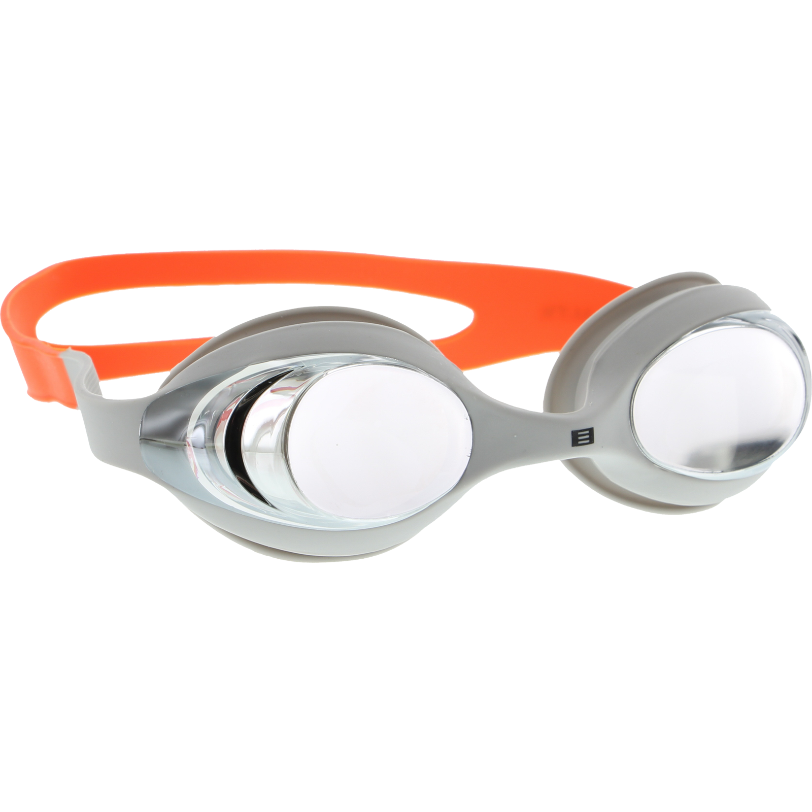 DMC Stealth Swim Goggles - Anti-Fog, UV Protection, Comfortable Fit for Competitive Swimming & Training (Orange/Grey) - Perfect for Pool, Open Water & Triathlon