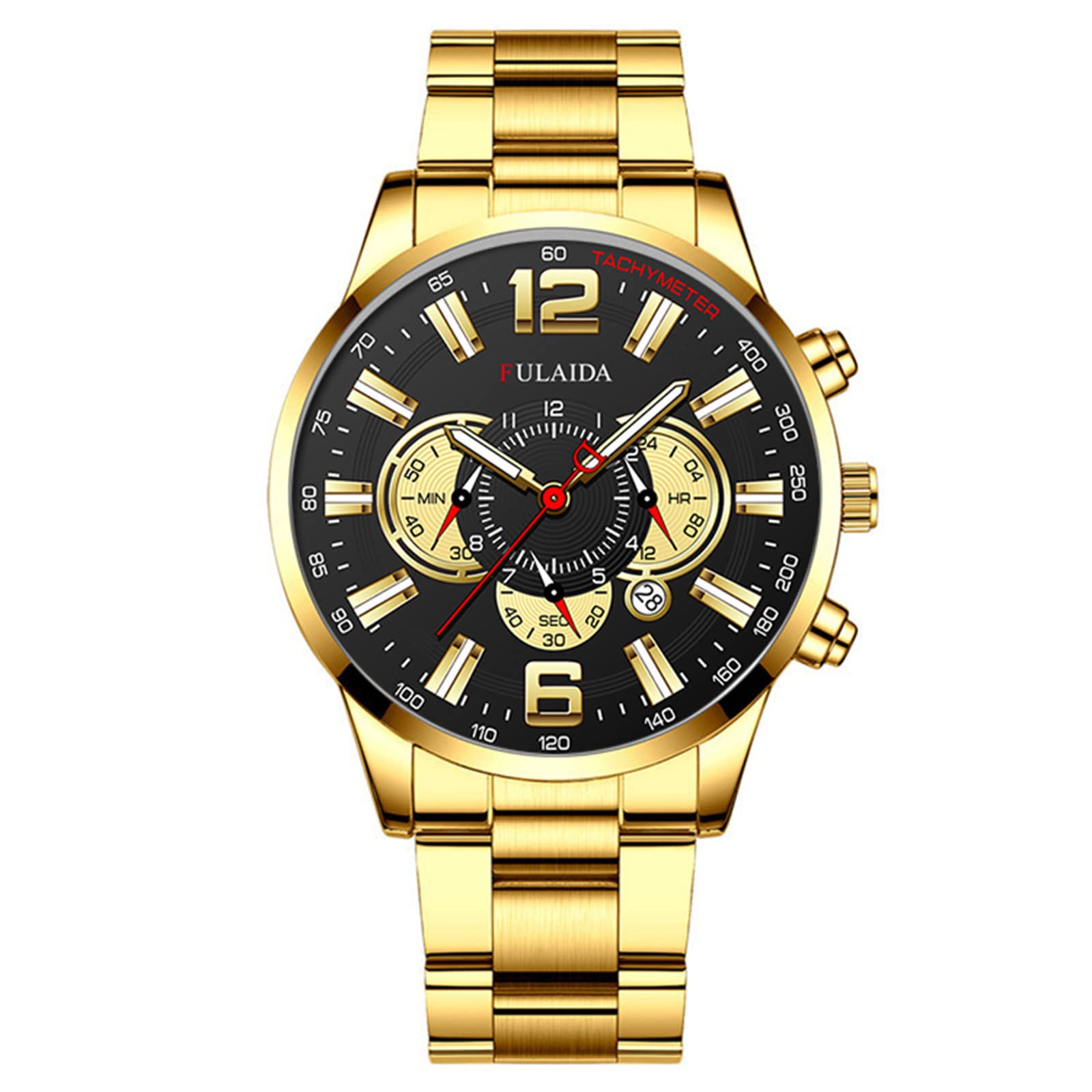 Luxury Men's Stainless Steel Mechanical Quartz Watch - Waterproof, Durable & Stylish for Business, Casual & Outdoor Activities