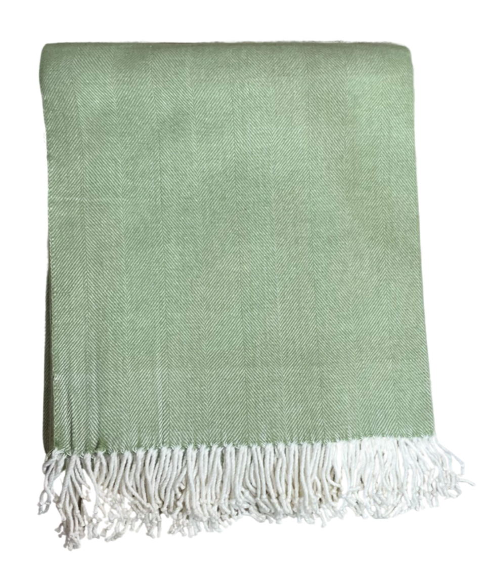 Adirondack Herringbone Palmetto Throw Blanket - Soft & Cozy Plaid Pattern for Couch, Bed & Home Decor - Perfect for Winter, Fall & Cozy Evenings