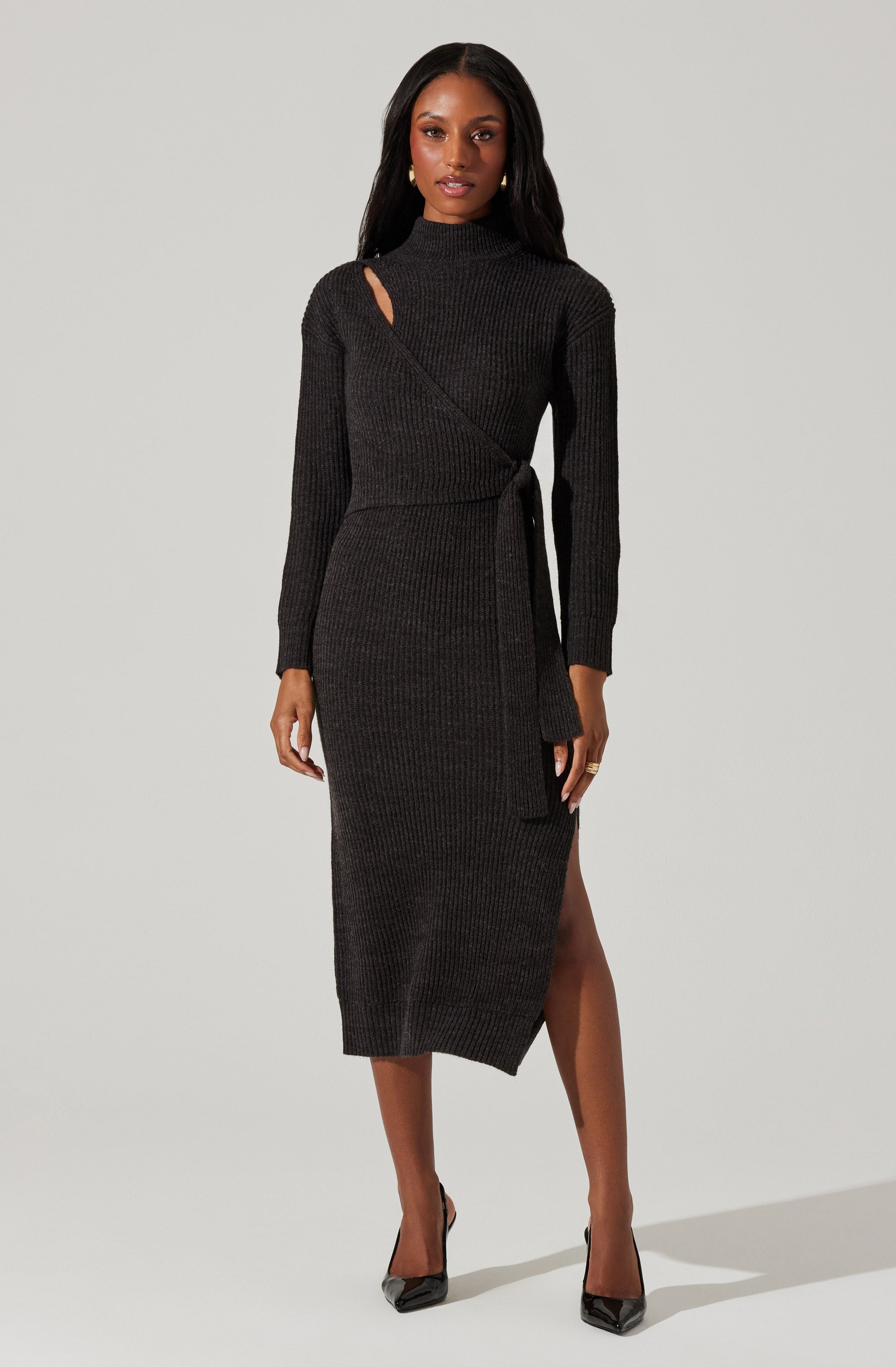 Audree Women's Knit Sweater Dress - Soft Long Sleeve Tunic Pullover for Fall & Winter | Perfect for Office, Date Night & Casual Outfits