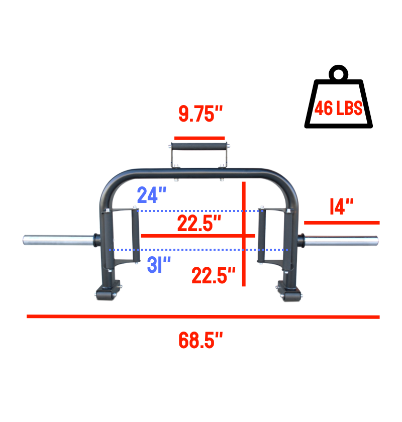 Premium Open Trap Bar for Weightlifting - Heavy Duty Hex Bar for Deadlifts & Strength Training - Perfect for Home Gym & CrossFit Workouts