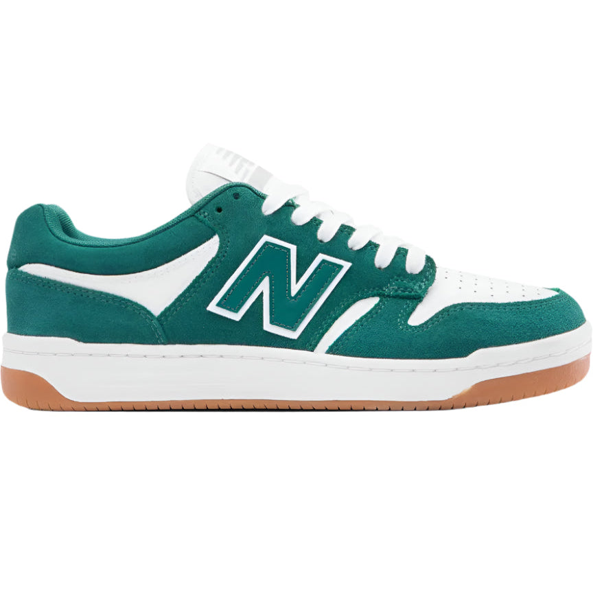 New Balance Numeric 480NDI Skateboarding Shoes - Green/White Wide Fit for Men | Durable & Comfortable Sneakers for Street Skating & Casual Wear