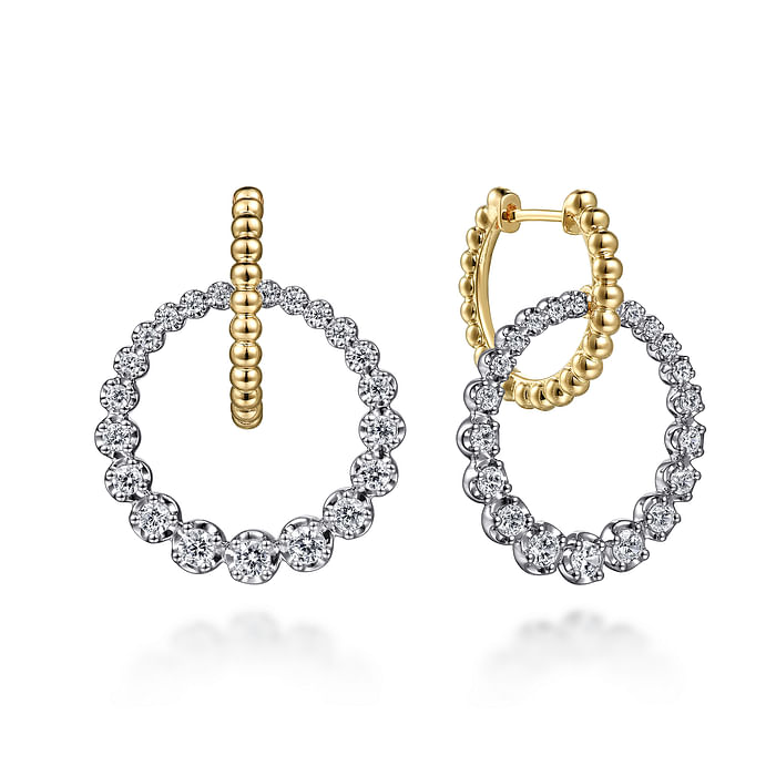Diamond Circle Huggie Earrings for Women - Elegant & Dainty Hoop Earrings for Everyday Wear | Perfect for Parties, Weddings & Date Nights