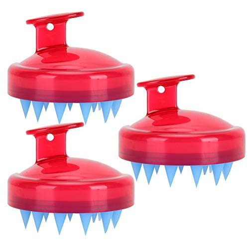 Silicone Shampoo Brush 3Pcs - Scalp Massager for Hair Washing & Relaxation