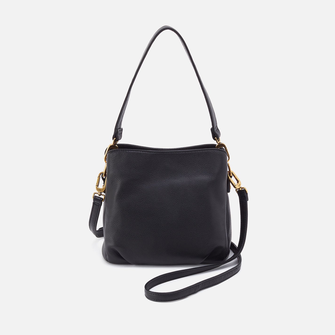 Starr Convertible Shoulder Bag in Pebbled Leather - Black | Stylish Women's Crossbody Purse for Work, Travel & Everyday Use