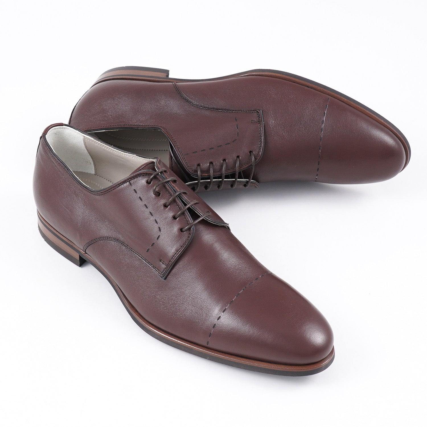 Premium Kiton Soft Goatskin Leather Derby Shoes for Men - Handcrafted Italian Dress Shoes for Business, Formal & Wedding Occasions