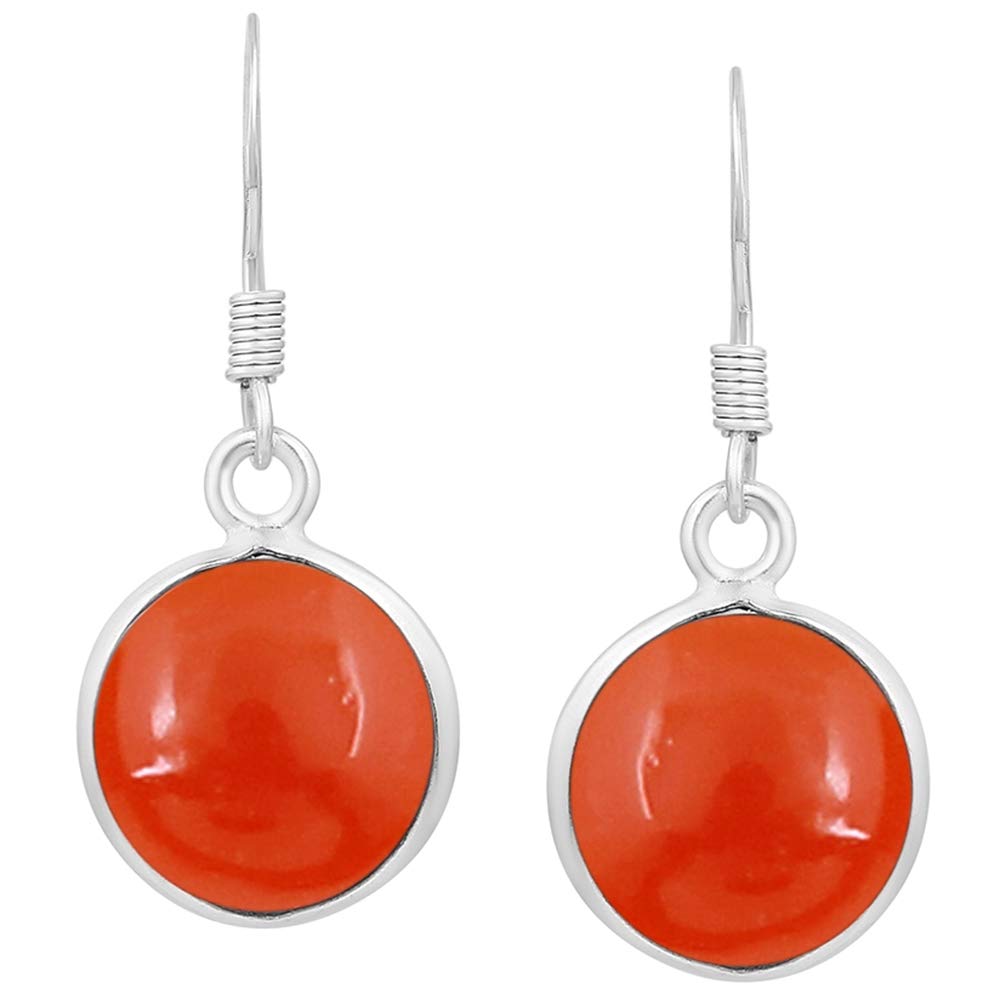 12.45ct Natural Round Gemstone Earrings for Women - Boho Dangle Birthstone Jewelry Gift for Her, Perfect for Weddings & Parties