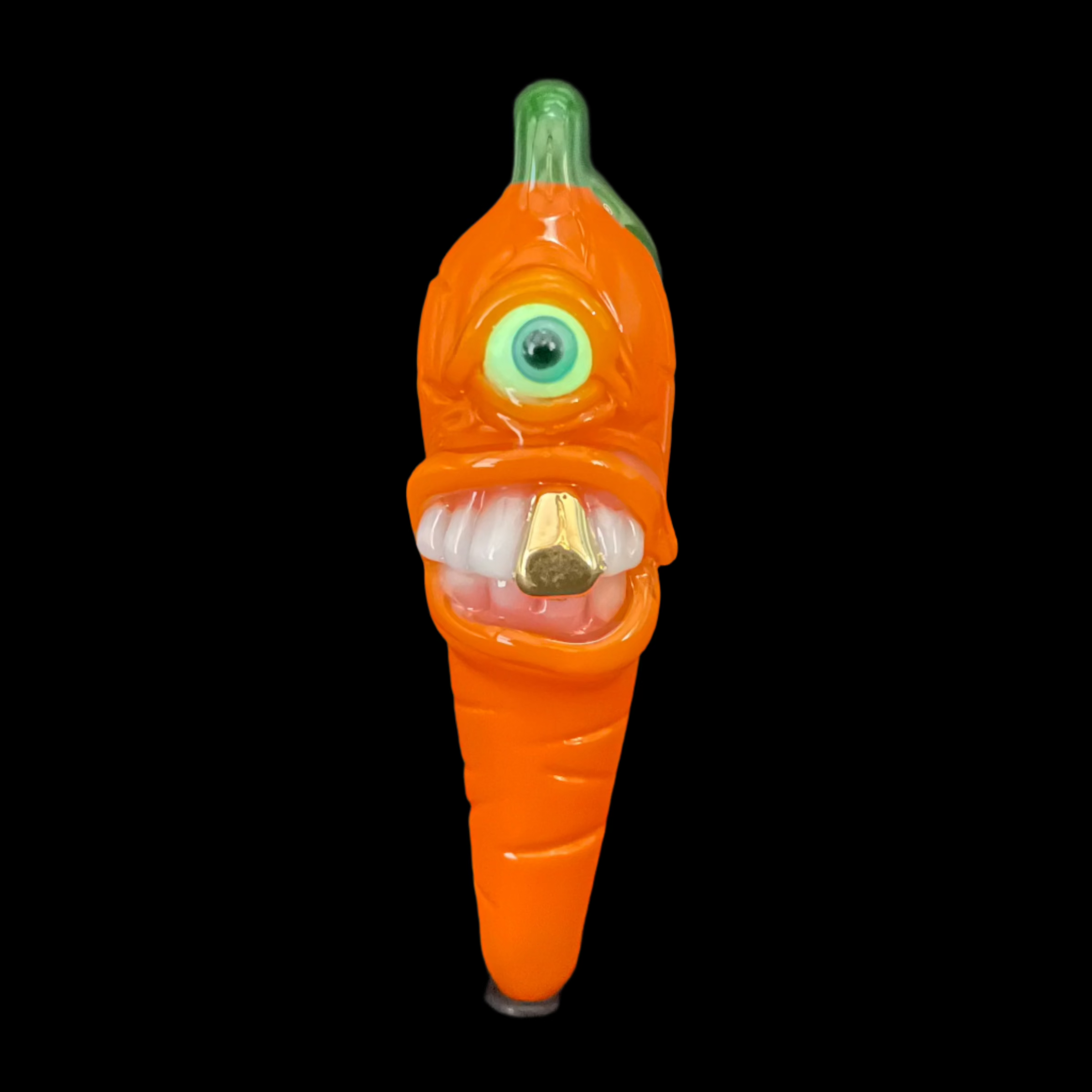Glow in The Dark UV Reactive Carrot Pendant Necklace - Fun Party Accessory for Raves, Festivals & Nightlife