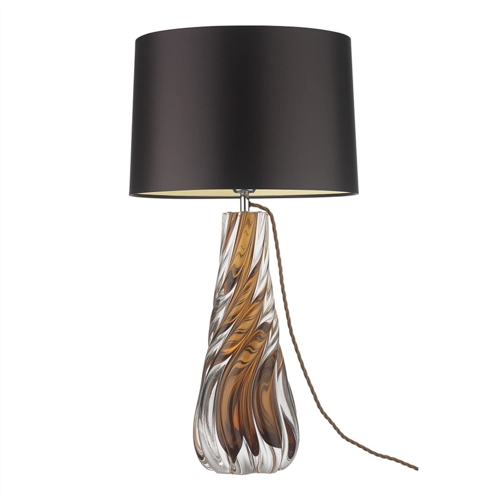 Luxury Hand-Crafted Twist Crystal Table Lamp - 26.6