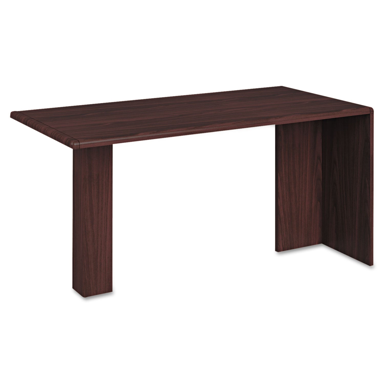 10700 Series Peninsula with End Panel - Wood Support Column - 60W x 30D x 29.5H - Mahogany Finish - Perfect for Kitchen Islands & Dining Room Buffets