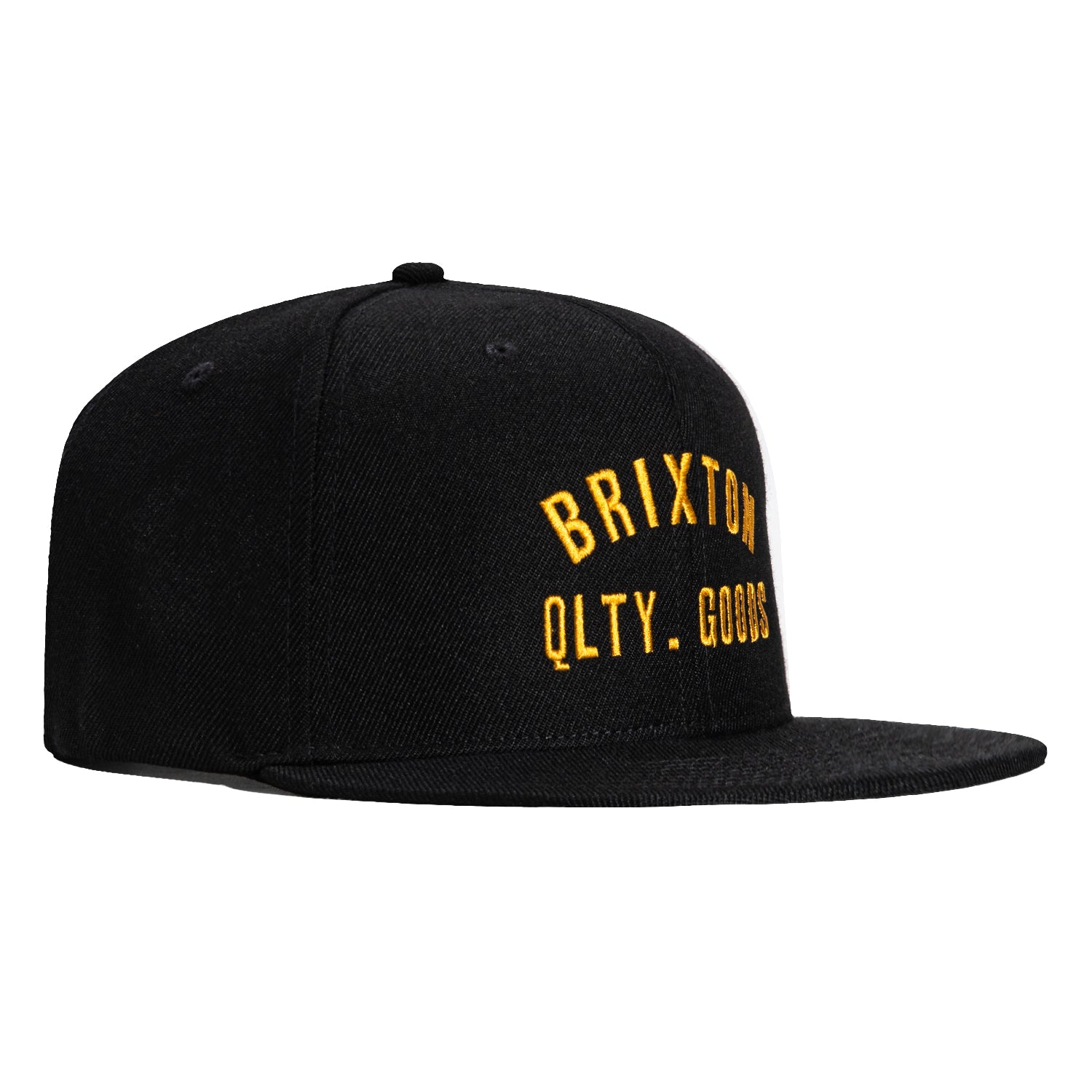 Brixton Woodward Snapback Hat for Men & Women - Adjustable Black Baseball Cap for Casual & Streetwear Style - Perfect for Outdoor Activities, Sports, and Daily Wear
