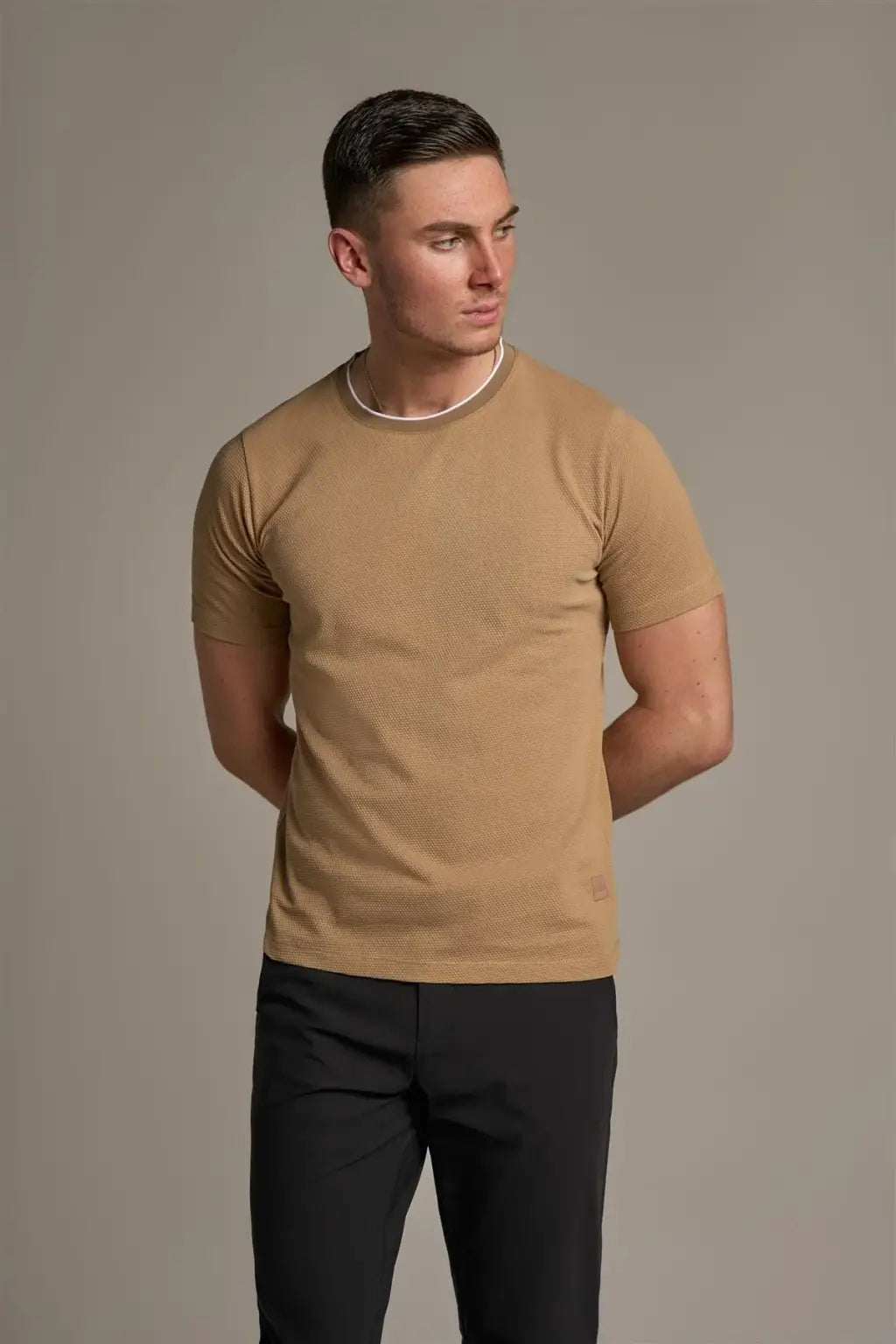 Cavani Men's Byron Sand T-Shirt - Comfortable Casual Short Sleeve Tee for Everyday Wear, Gym & Outdoor Activities