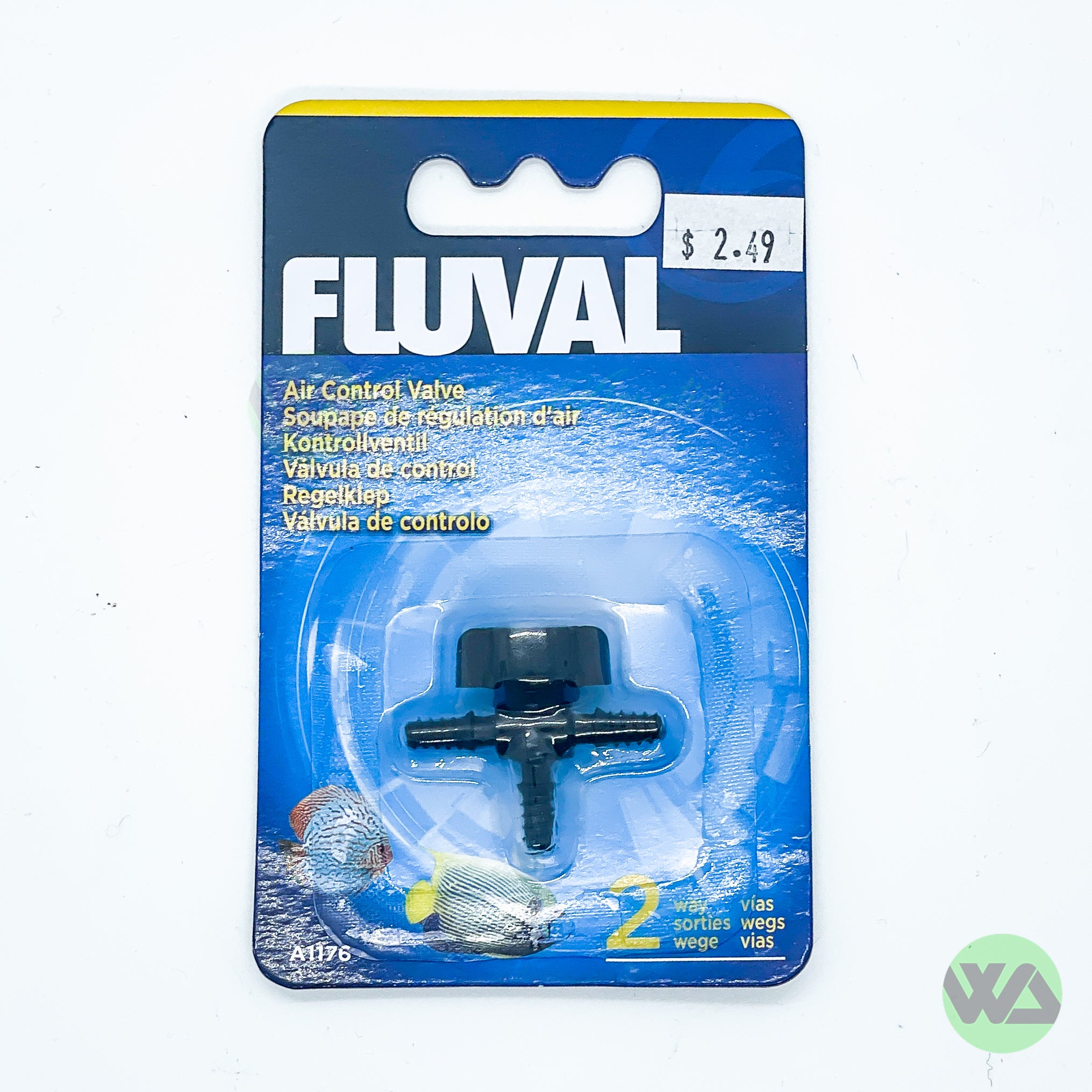 Fluval Air Control Valve 2-Way for Aquariums - Adjustable Airflow Regulator for Fish Tanks, Hydroponics & Pond Systems