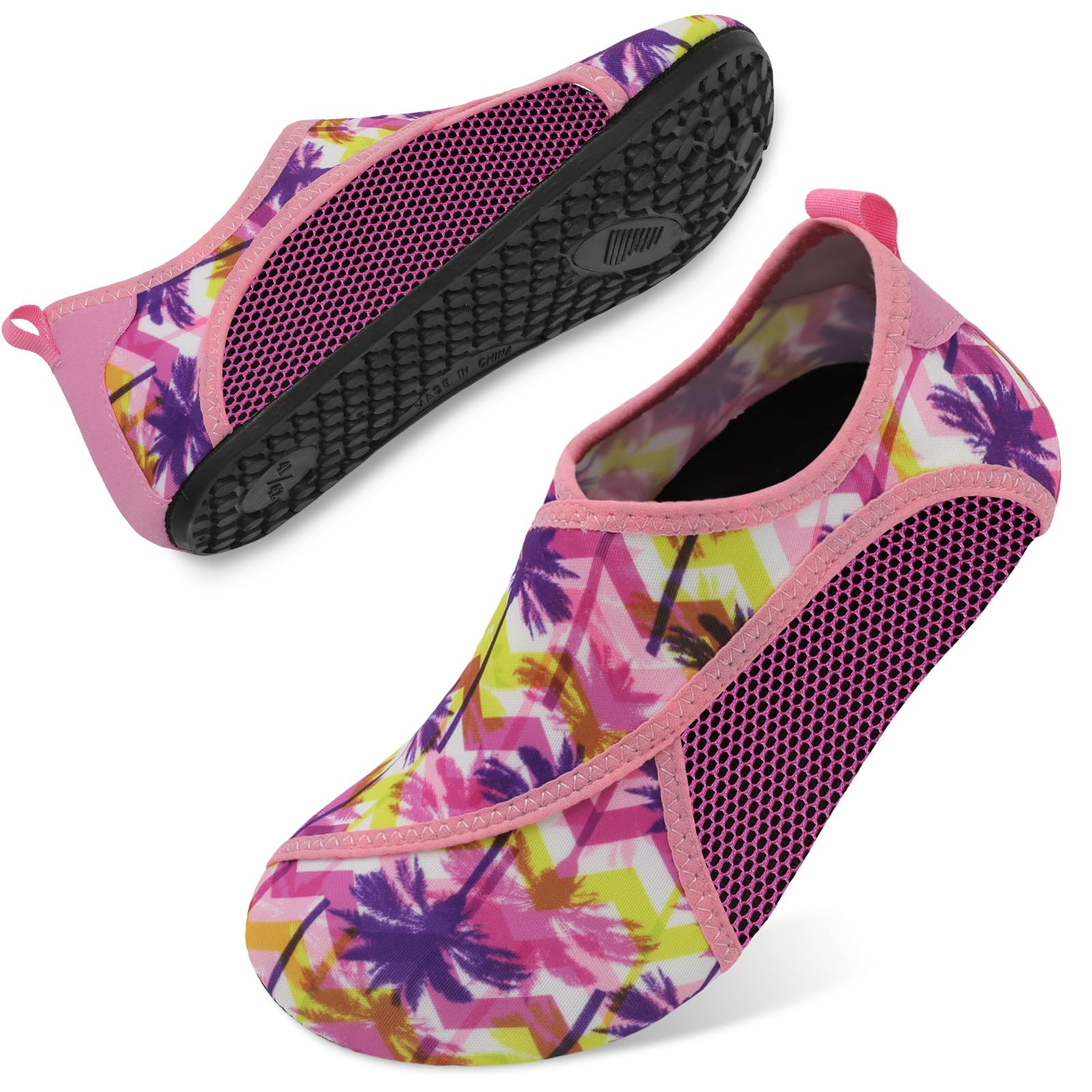 JOINFREE Women's & Men's Quick-Dry Water Shoes - Barefoot Aqua Socks with Non-Slip Sole for Swimming, Beach, Yoga & Water Sports | Lightweight & Comfortable for Pool, Surfing & Outdoor Activities