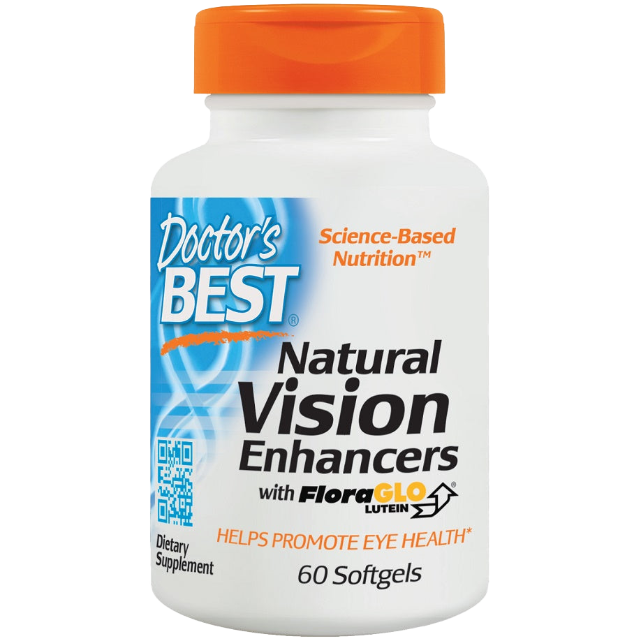 Doctor's Best Natural Vision Enhancers with Lutein & Zeaxanthin - 60 Softgels for Eye Health & Vision Support - Perfect for Gamers, Students & Digital Screen Users