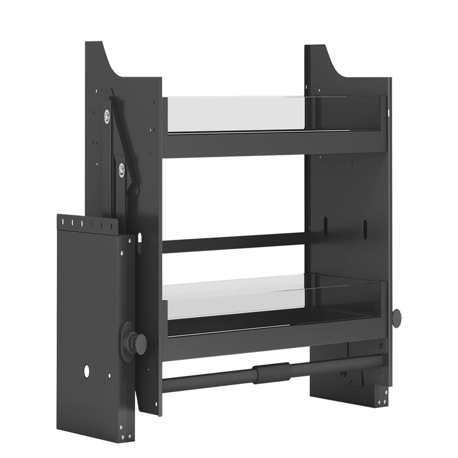 18 Inch Pull Down Shelf Organizer for Kitchen Wall Cabinets - Space Saving Storage Solution for Spices, Utensils & Pantry Items - Perfect for Small Kitchens & Tight Spaces
