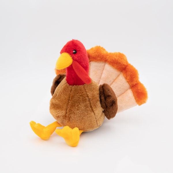 ZippyPaws Tucker The Turkey Plush Dog Toy - Interactive Squeaky Thanksgiving Pet Toy for Small & Medium Dogs - Perfect for Playtime, Training & Holiday Gifts