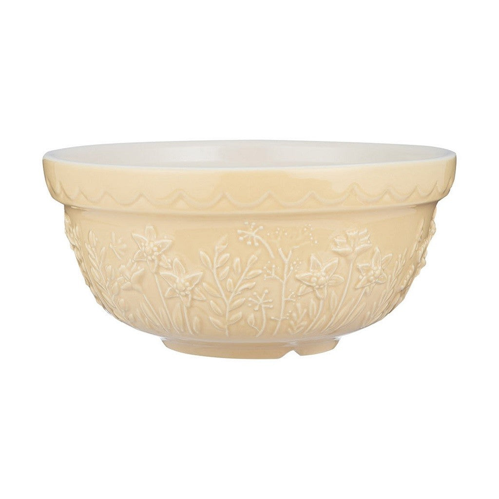 Mason Cash Meadow Daffodil Mixing Bowl 21cm - Ceramic Mixing Bowl for Baking, Cooking & Serving - Perfect for Kitchen, Restaurants & Home Decor