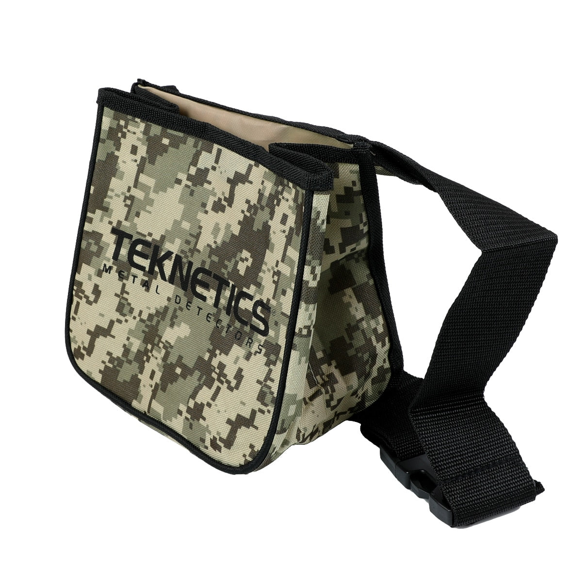 Teknetics Camo Metal Detector Pouch with 2 Large Pockets & Belt - Perfect for Treasure Hunting, Beach Combing & Outdoor Adventures