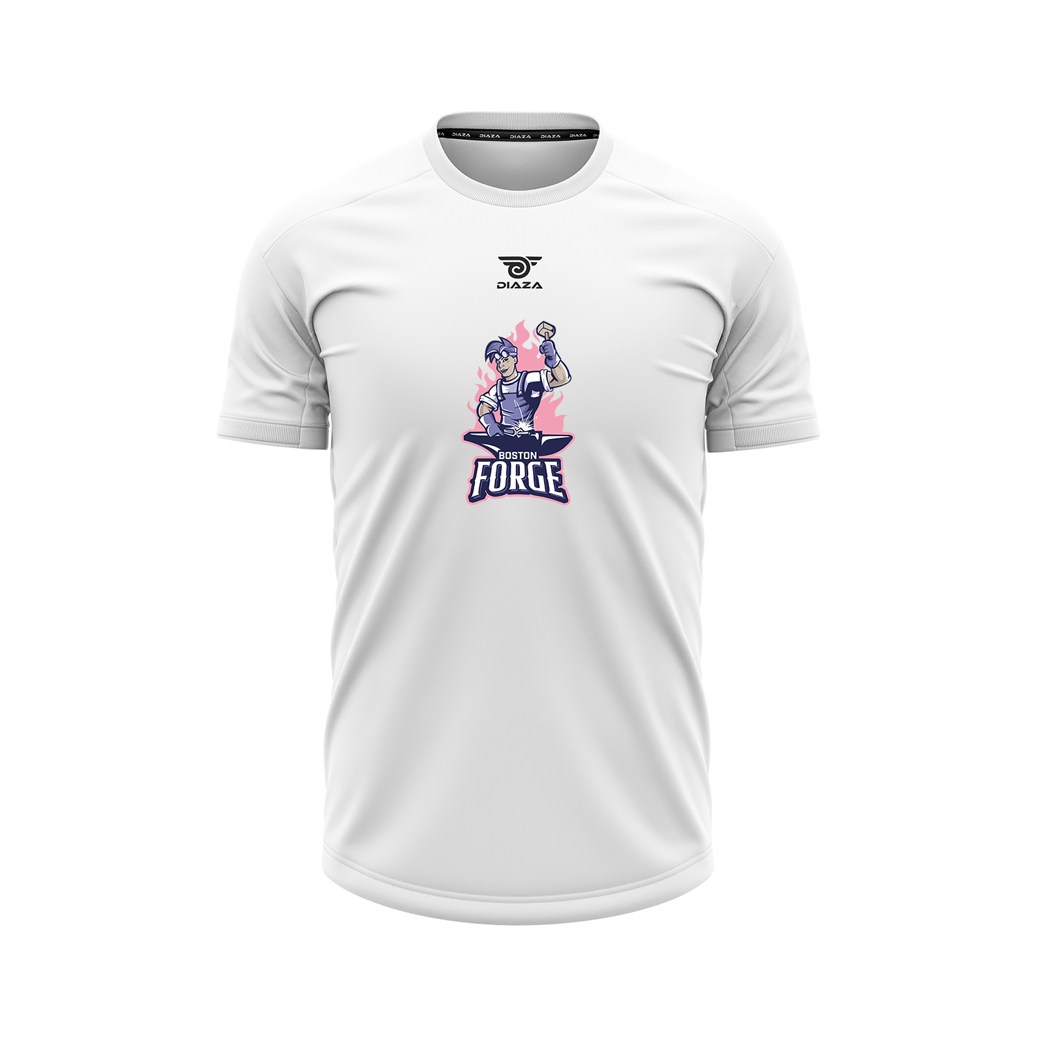 Boston Forge Fan T-Shirts for Men & Women - 100% Cotton Comfortable White Graphic Tee - Perfect for Sports Events, Casual Wear & Gifting